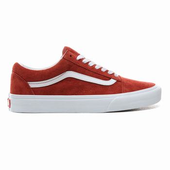 Férfi Vans Pig Suede Old Skool Tornacipő VA7801695 Sötét Piros/Fehér